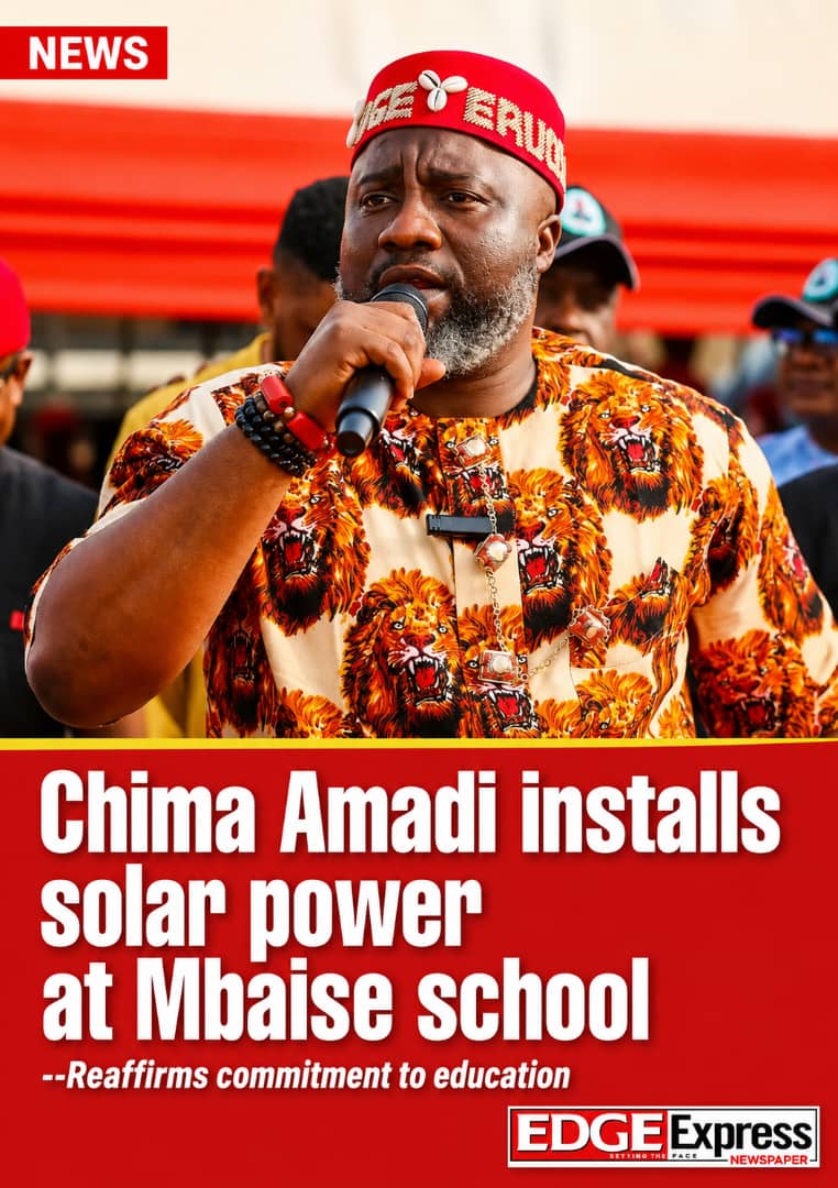 Chima Amadi installs solar power at Mbaise school