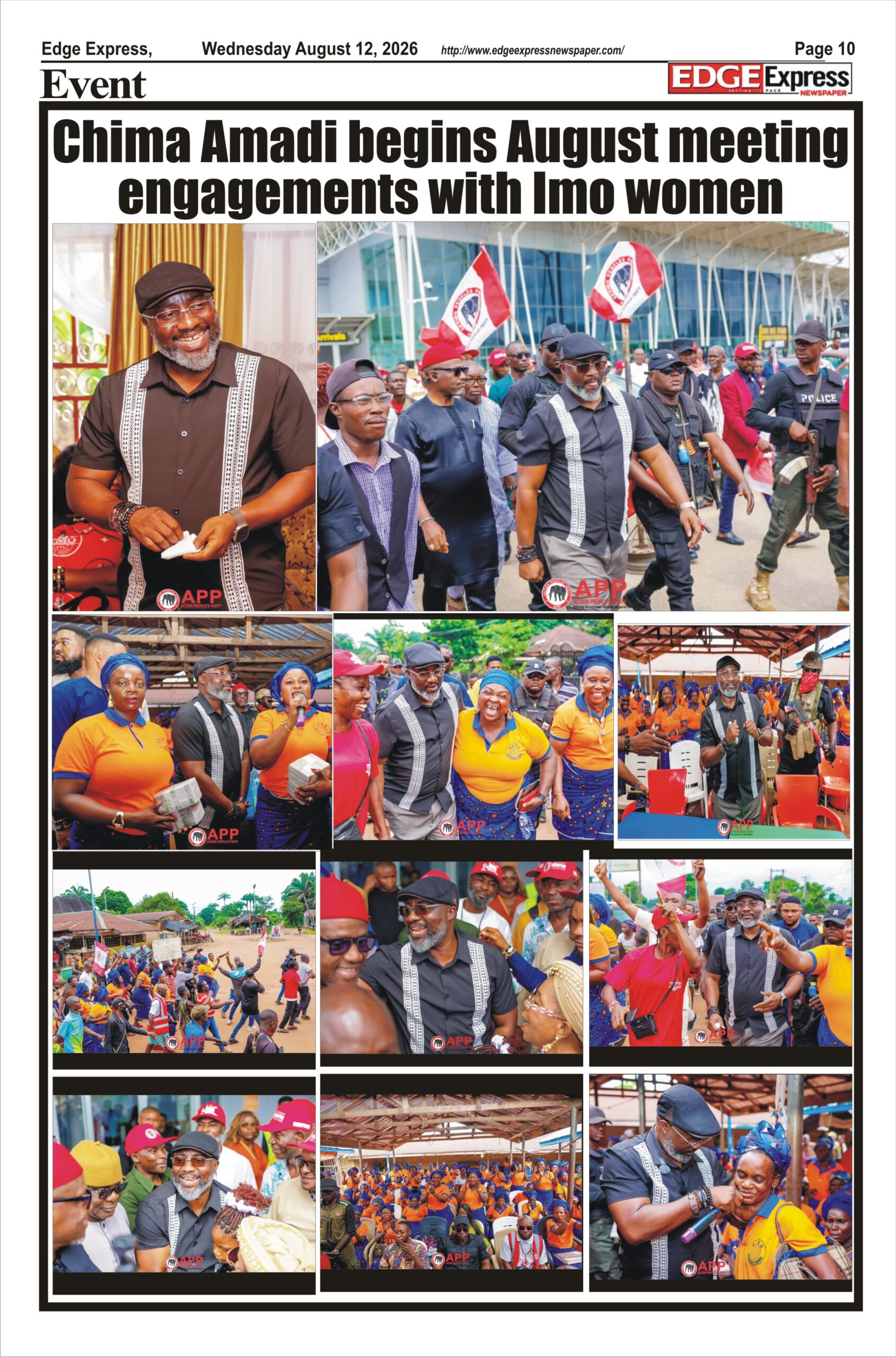 Dr Chima Amadi during his August Meeting engagement with the  Women’s Wing of Okpulla Amakaohia Development Union (OADU), Ikeduru Local Government Area on Monday.